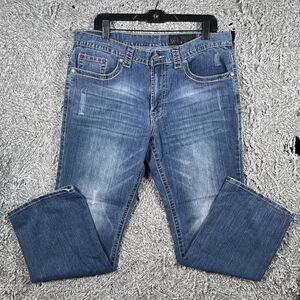 Axel Wolcott Bootcut Jeans Men’s Size 34x30 Denim Designer Blue Preppy Party